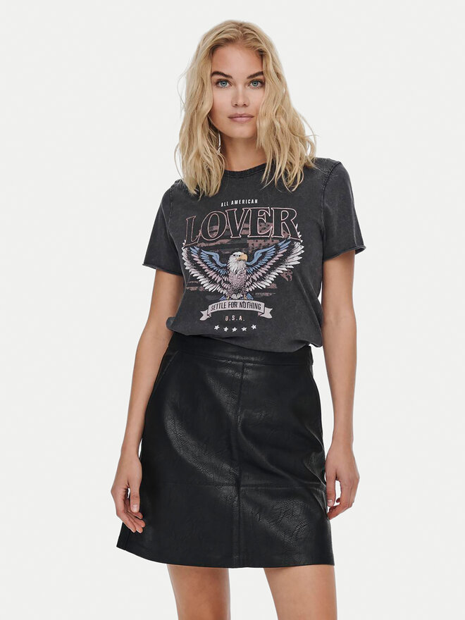 ONLY ONLY T-Shirt Lucy 15215721 Μαύρο Regular Fit