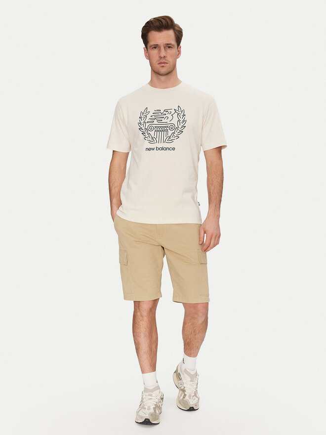 New Balance New Balance Camiseta MT51974 Beis Relaxed Fit