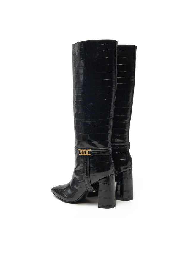 TWINSET Kozačky TWINSET 242TGT040 Černá