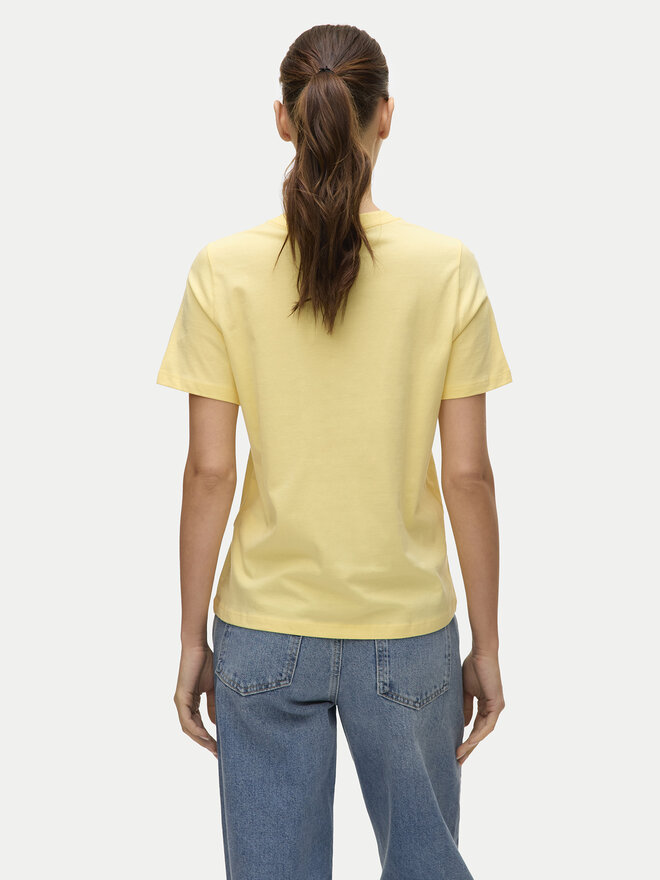 Vero Moda Vero Moda Marškinėliai Paulina 10316991 Geltona Regular Fit