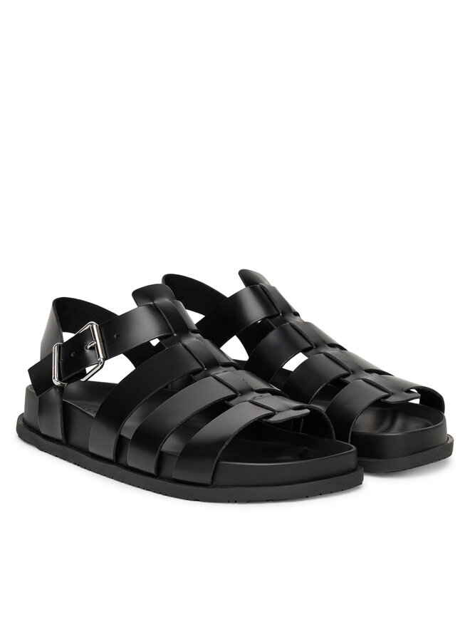 Tommy Jeans Босоніжки Tommy Jeans Tjw Fisherman Patent Sandal EN0EN02874 Чорний