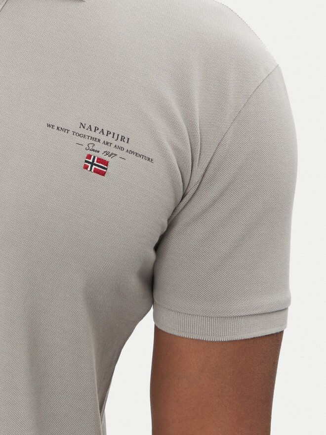Napapijri Napapijri Polo marškinėliai Elbas NP0A4GDL Pilka Regular Fit
