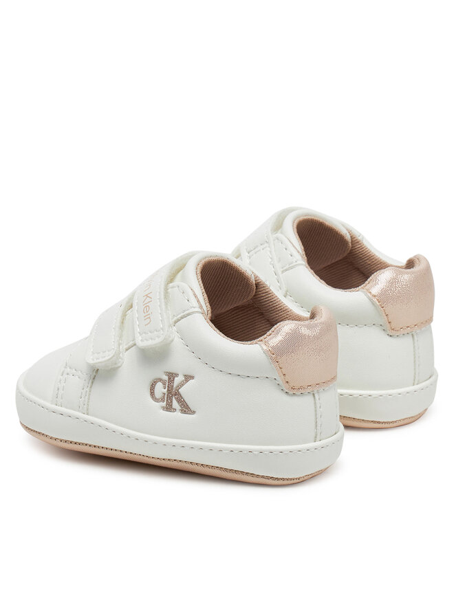 Calvin Klein Jeans Sneakersy Calvin Klein Jeans Low Cut Velcro V0A9-82005-1582 Biały