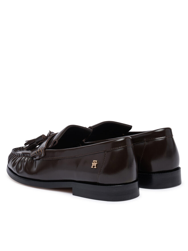 Tommy Hilfiger Slipper Tommy Hilfiger Tassel Abrasivato FW0FW09460 Dunkelbraun