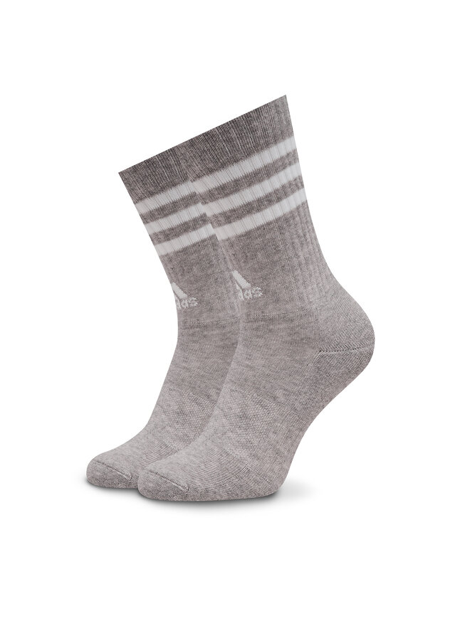 adidas Skarpety wysokie unisex adidas 3-Stripes Cushioned Crew Socks 3 Pairs IC1323 Szary