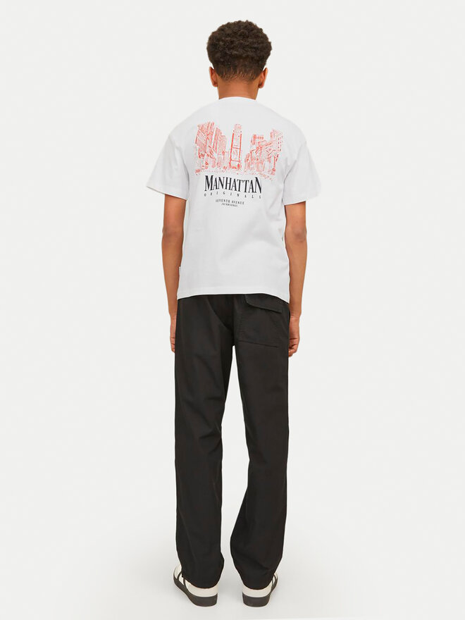 Jack&Jones Junior Jack&Jones Junior Camiseta Bronx Square 12263185 Blanco Loose Fit
