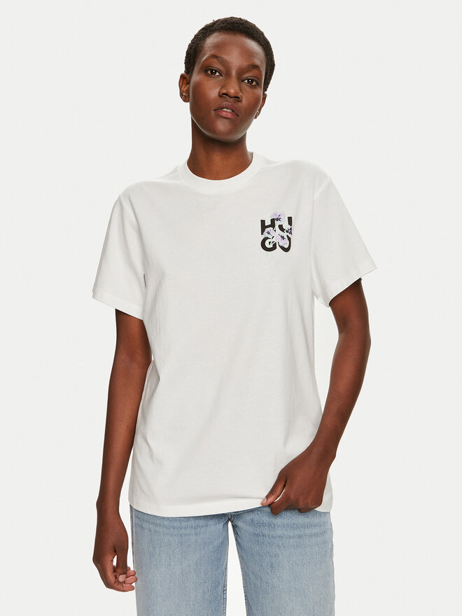 HUGO Hugo Póló Vintage 50520307 Ekru Relaxed Fit
