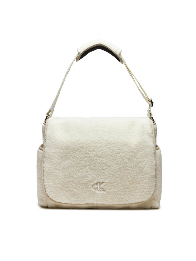 Calvin Klein Jeans Torba za previjanje Calvin Klein Jeans Teddy Messenger IU0IU00660 Écru