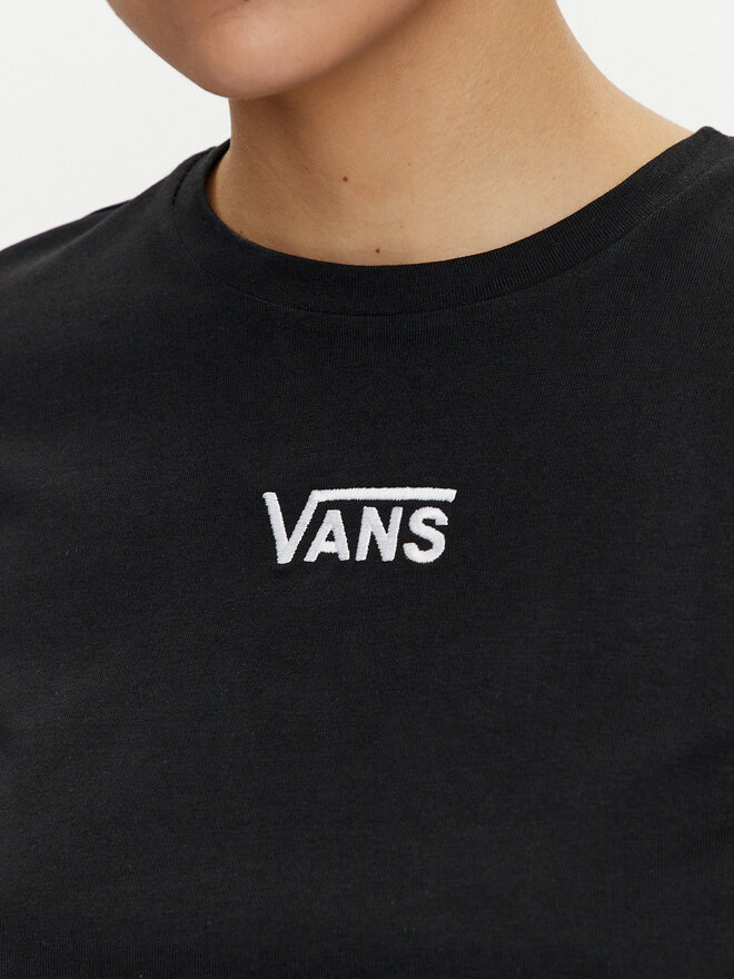 Vans Vans Marškinėliai Flying V Crew Crop Ii VN000GFF Juoda Regular Fit