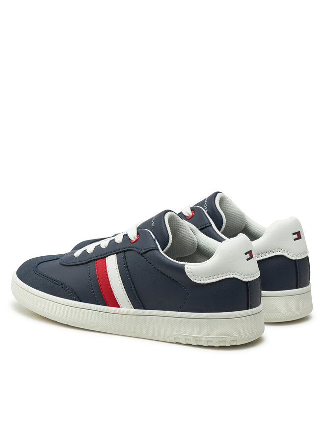 Tommy Hilfiger Tenisice Tommy Hilfiger Stripe Low Cut Lace-Up Sneaker T3X9-33851-1269 S Tamnoplava