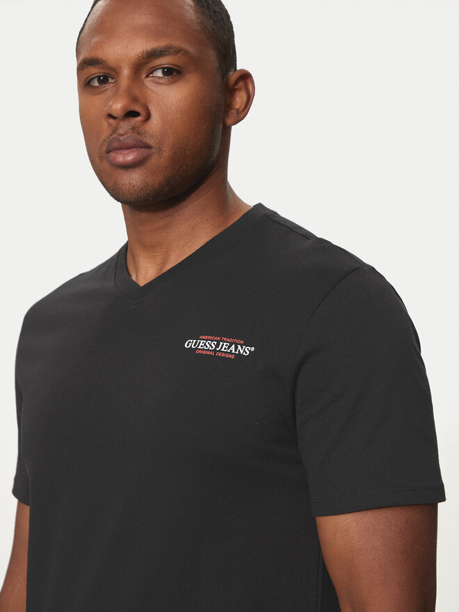 Guess Jeans Guess Jeans T-Shirt M4YI50 K8HM0 Schwarz Slim Fit