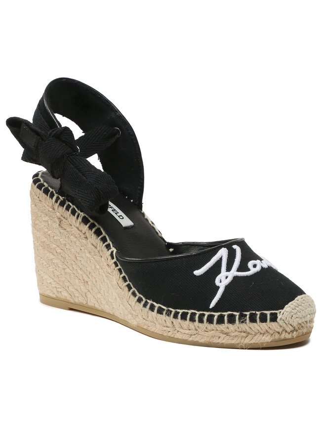 Espadrile KARL LAGERFELD KL32223 Crna ecipele.hr