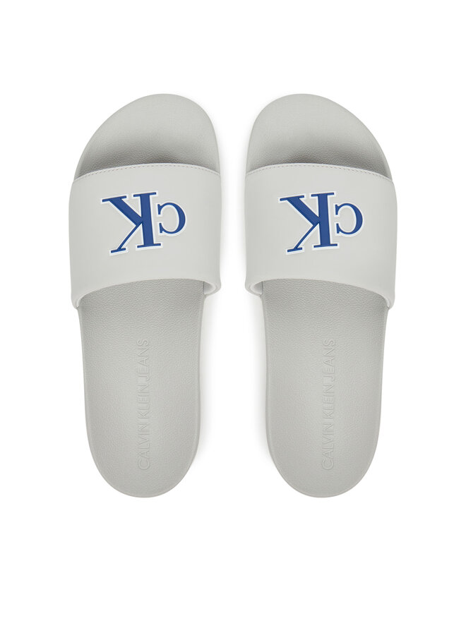 Calvin Klein Jeans Чехли Calvin Klein Jeans Slide Jelly Mono Pu YM0YM01281 Сив