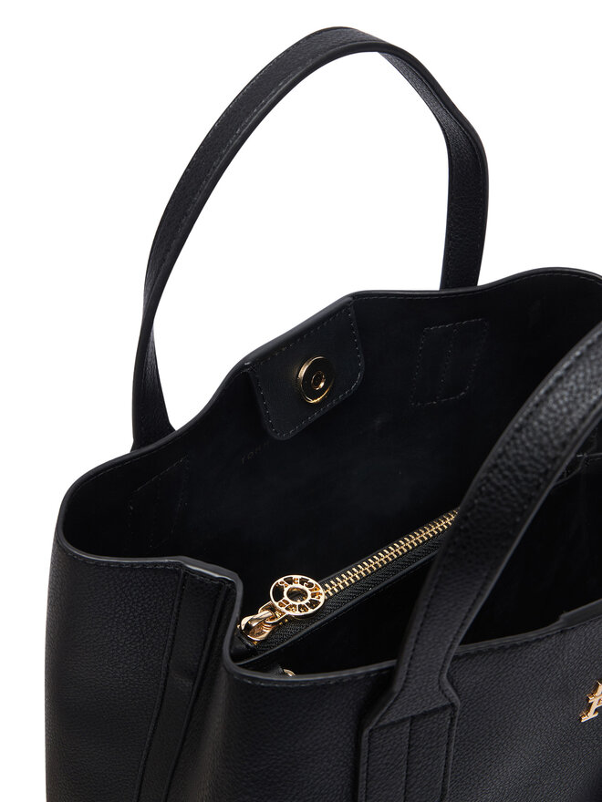 Tommy Hilfiger Handtasche Tommy Hilfiger Th Icon Mini Satchel AW0AW18722 Schwarz