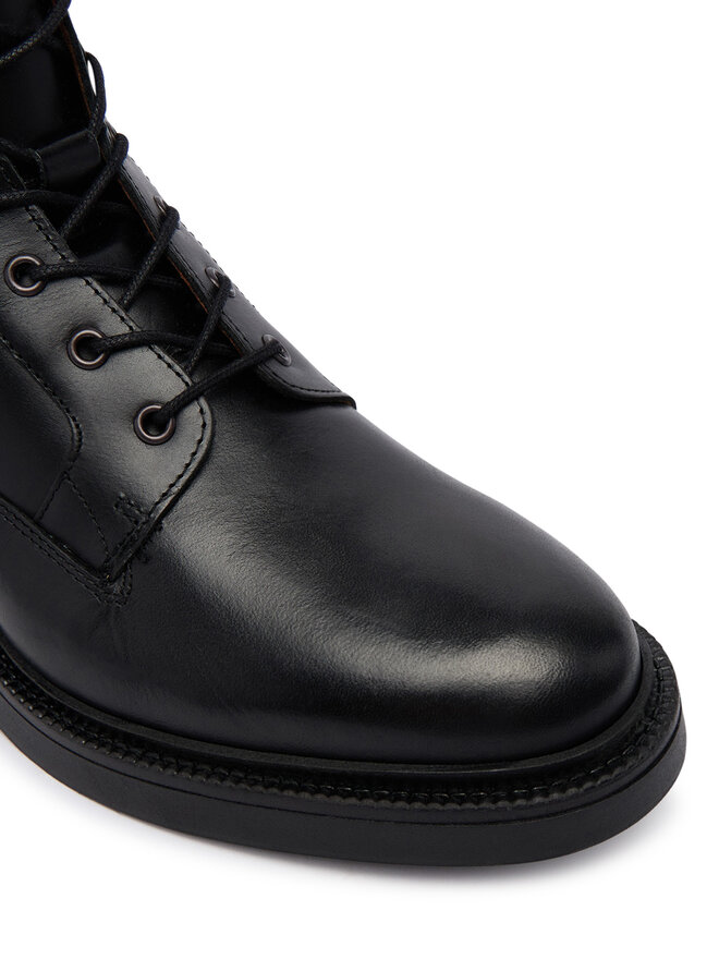 Tommy Hilfiger Schnürschuhe Tommy Hilfiger Corporate Casual Lth Boot FM0FM06174 Schwarz