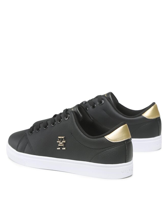 Tommy Hilfiger Sneakers Tommy Hilfiger Essential Th Gold Sneaker FW0FW07043 Schwarz