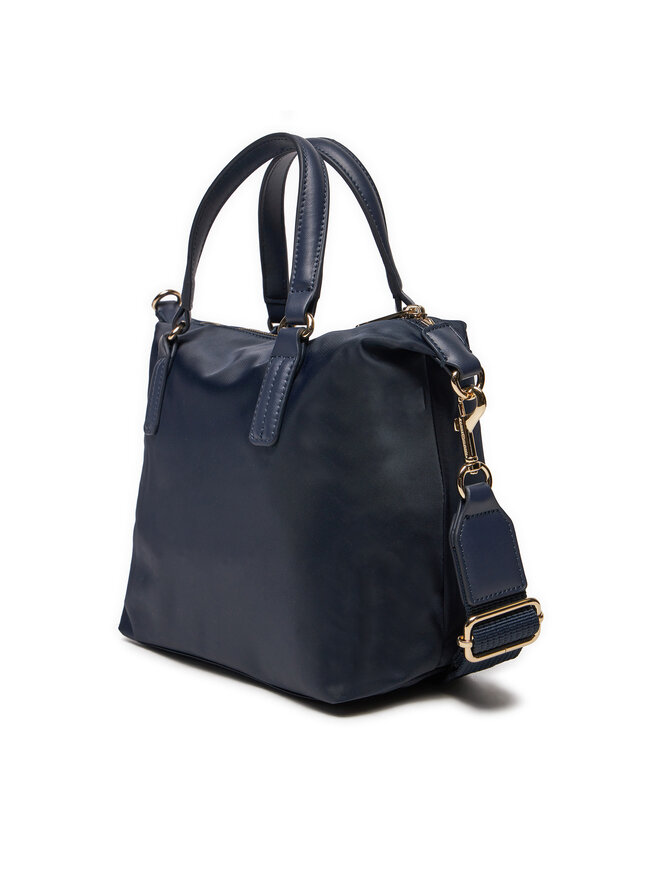 Tommy Hilfiger Torebka Tommy Hilfiger Poppy Th Small Tote AW0AW15640 Granatowy