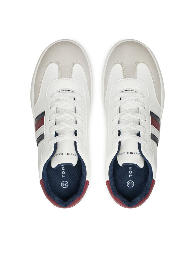 Tommy Hilfiger Sneakers Tommy Hilfiger Stripes Low Cut Lace-Up Sneaker T3X9-33645-1269 Weiß