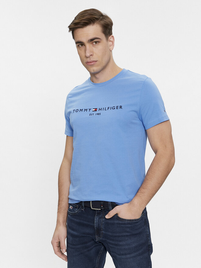 Tommy Hilfiger Tommy Hilfiger Camiseta Logo MW0MW11797 Azul Regular Fit