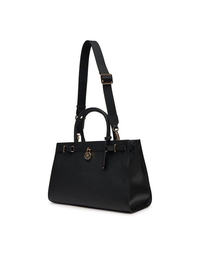 Tommy Hilfiger Bolso Tommy Hilfiger American Icon Tote Leather AW0AW17185 Negro
