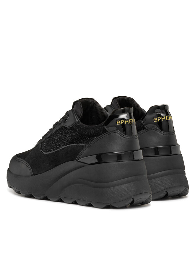 Geox Sneakersy Geox D Spherica Ec13 D45WAA 0JS85 C9999 Czarny