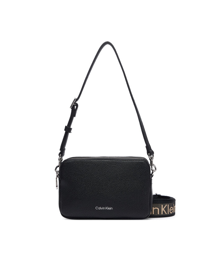 Calvin Klein Handtasche Calvin Klein Webbing 2X Strap Camera Bag LV04F3656G Schwarz