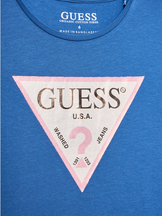 Guess Guess Marškinėliai K3GI27 K6YW1 Mėlyna Regular Fit
