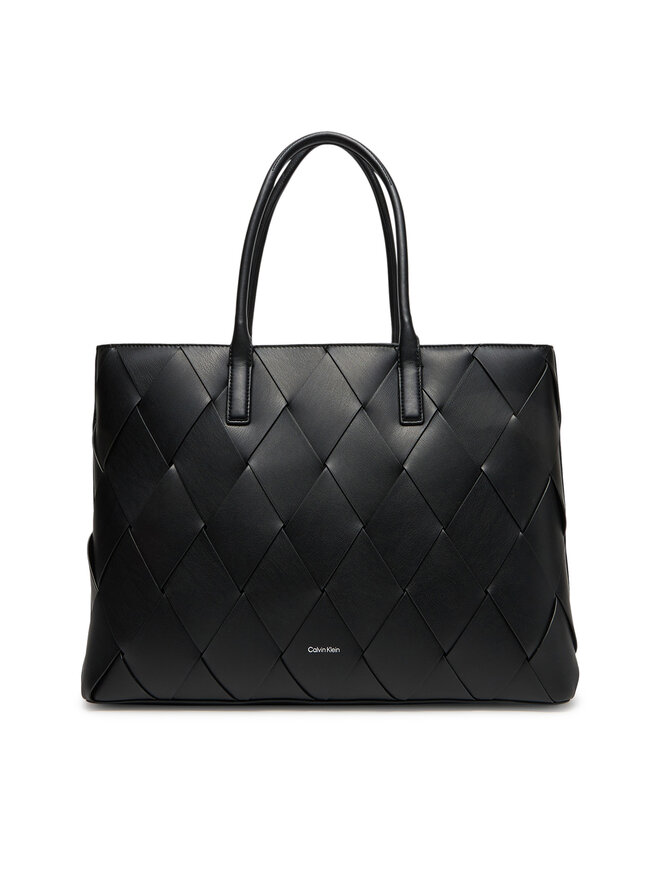 Calvin Klein Τσάντα Calvin Klein Ck Woven Medium Shopper K60K612994 Μαύρο