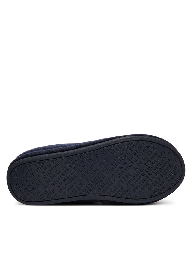 Tommy Hilfiger Hausschuhe Tommy Hilfiger Th House Shoe Flannel FW0FW09699 Dunkelblau