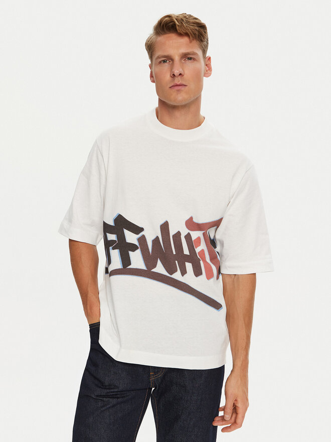 Off-White Off-White Camiseta OMAA119G21JER0050129 Blanco Regular Fit