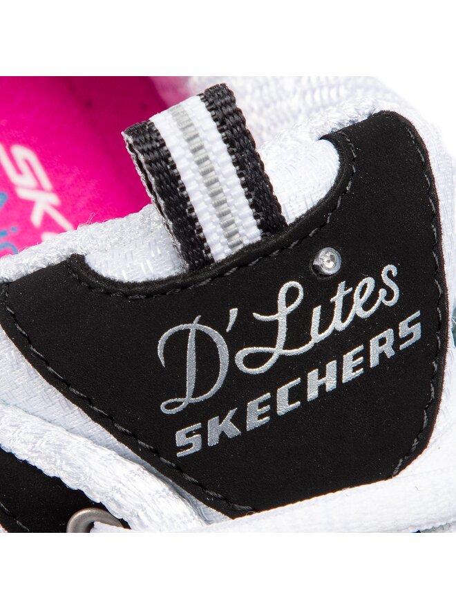 Sneakers Skechers D lites Biggest Fan 11930 BKW Nero escarpe