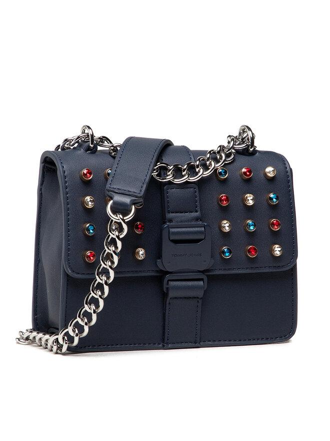 Tommy Jeans Handtasche Tommy Jeans Tjw Item Studded Crossover AW0AW10675 Dunkelblau