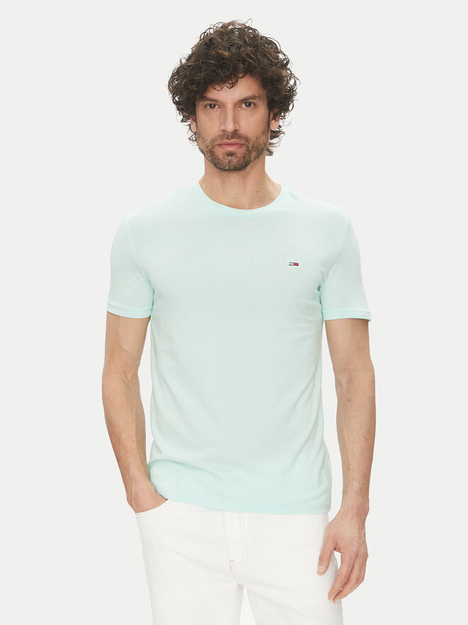Tommy Jeans Tommy Jeans Marškinėliai DM0DM20363 Žalia Slim Fit