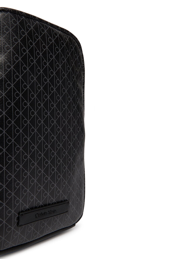 Calvin Klein Umhängetasche Calvin Klein Emblem Aop Coated Square Sling LV04D3335G Schwarz