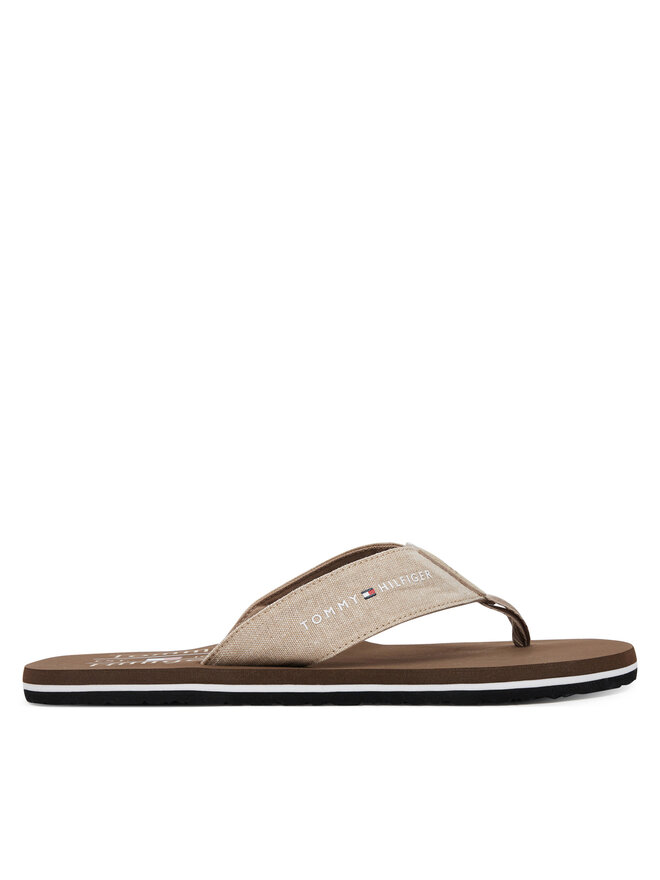 Tommy Hilfiger Flip-flops Tommy Hilfiger Chambray Beach Sandal FM0FM05570 Bézs