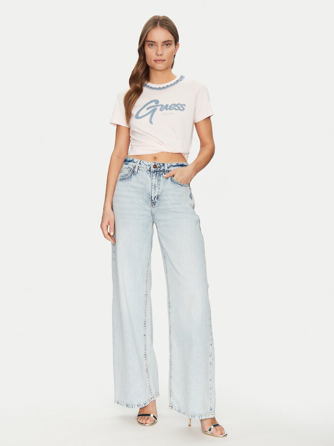 Guess Guess Футболка W5GI03I3Z14 Рожевий Regular Fit
