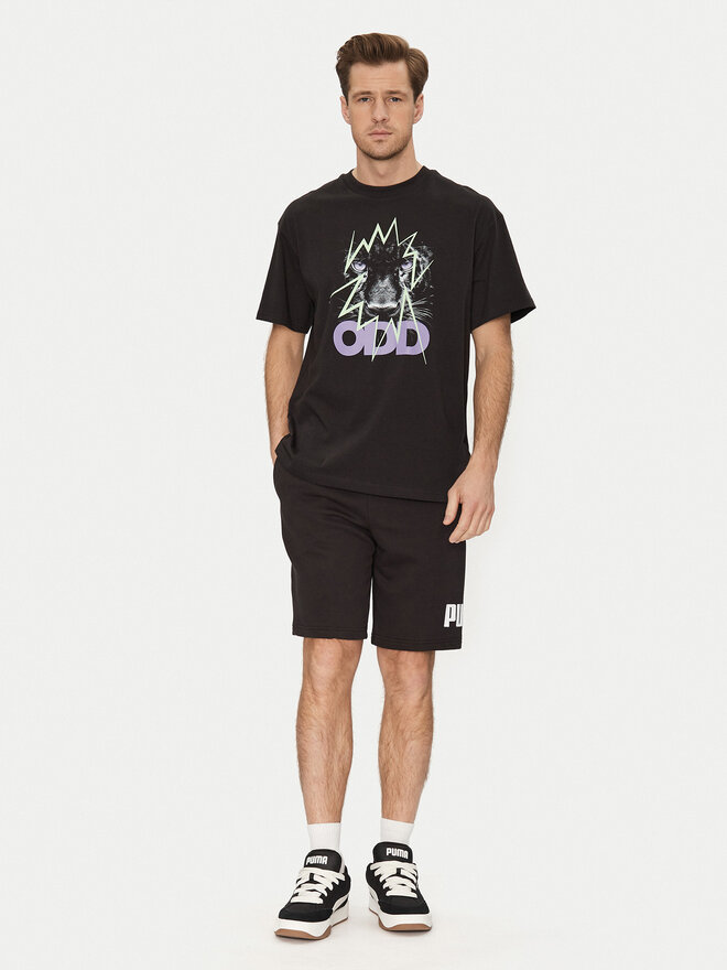 Puma Puma Marškinėliai Scoot Purple Lab 631669 Juoda Regular Fit