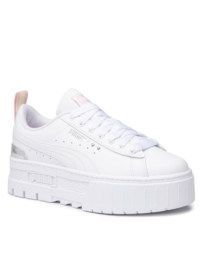 Sneakers Puma Mayze Shiny Jr 384794 01 Alb | epantofi.ro