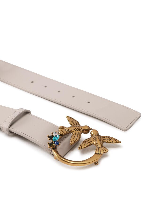 PINKO Damengürtel Pinko Love Berry H4 Belt PE 23 PLT01 100120 A0J4 Grau