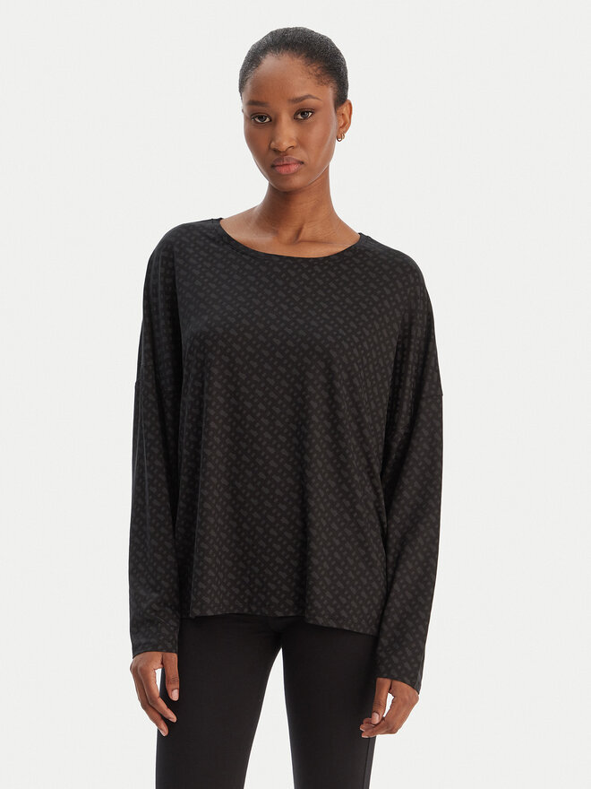 BOSS BOSS Pyjama-Bluse B Logo 50550693 Schwarz Relaxed Fit