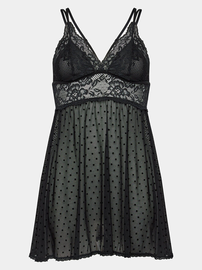 Hunkemöller Hunkemöller Νυχτικό Beatriz 169282 Μαύρο Feminine Fit