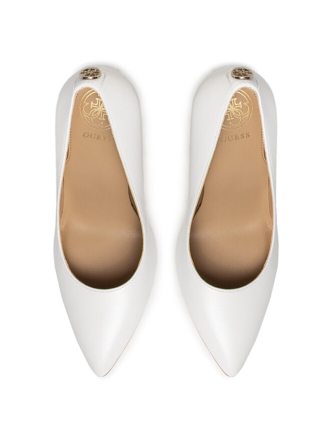 Guess Scarpe stiletto Guess Crew6 FL6CR 6LEA08 Bianco