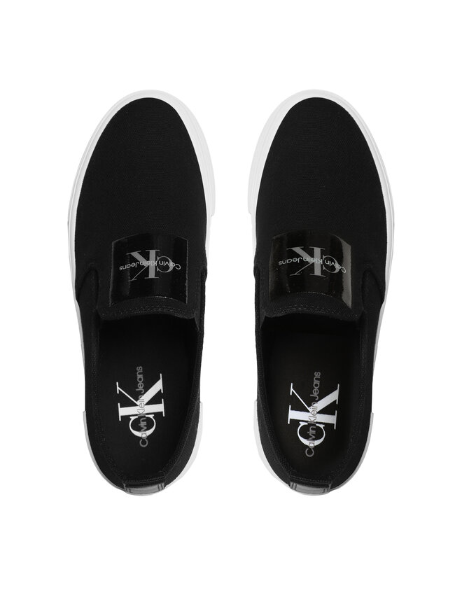 Calvin Klein Jeans Tenisówki Calvin Klein Jeans Bold Vulc Flat Slipon YW0YW01040 Czarny