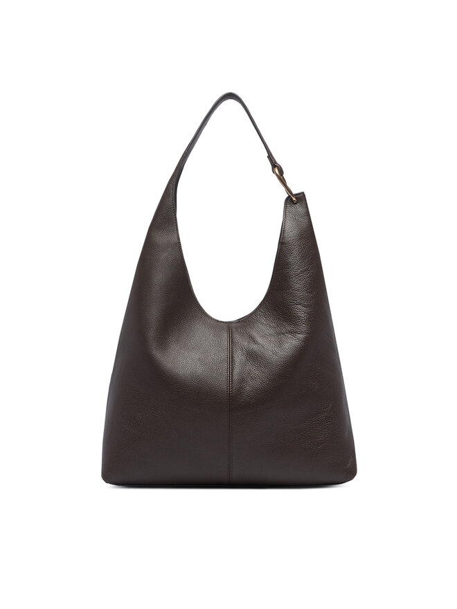Calvin Klein Handtasche Calvin Klein Slouchy Leather Md Shoulder Bag LV04F3543G Braun