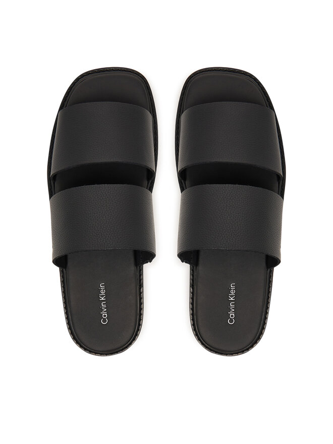 Calvin Klein Pantoletten Calvin Klein Sq Molded Sandal Db Lth HM0HM02234 Schwarz