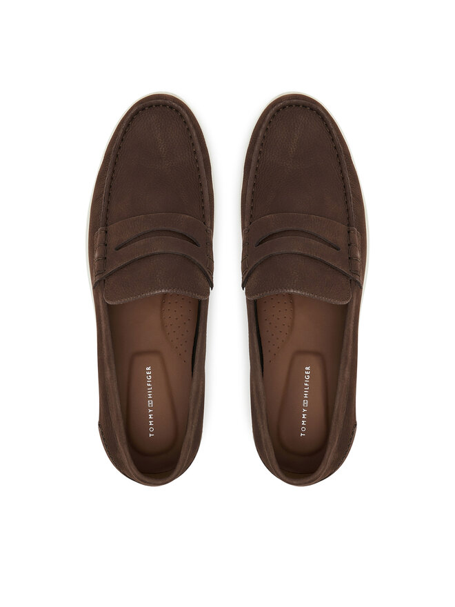 Tommy Hilfiger Mokasíny Tommy Hilfiger Nubuck P Loafer FM0FM05350 Hnedá