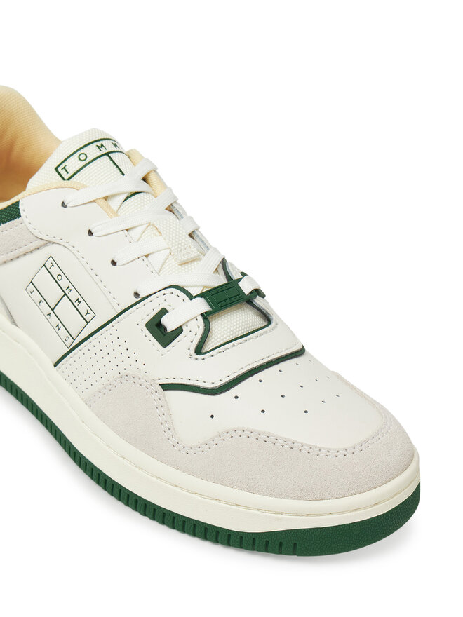 Tommy Jeans Sneakersy Tommy Jeans Tjw Retro Basket Washed Suede EN0EN02773 Biały