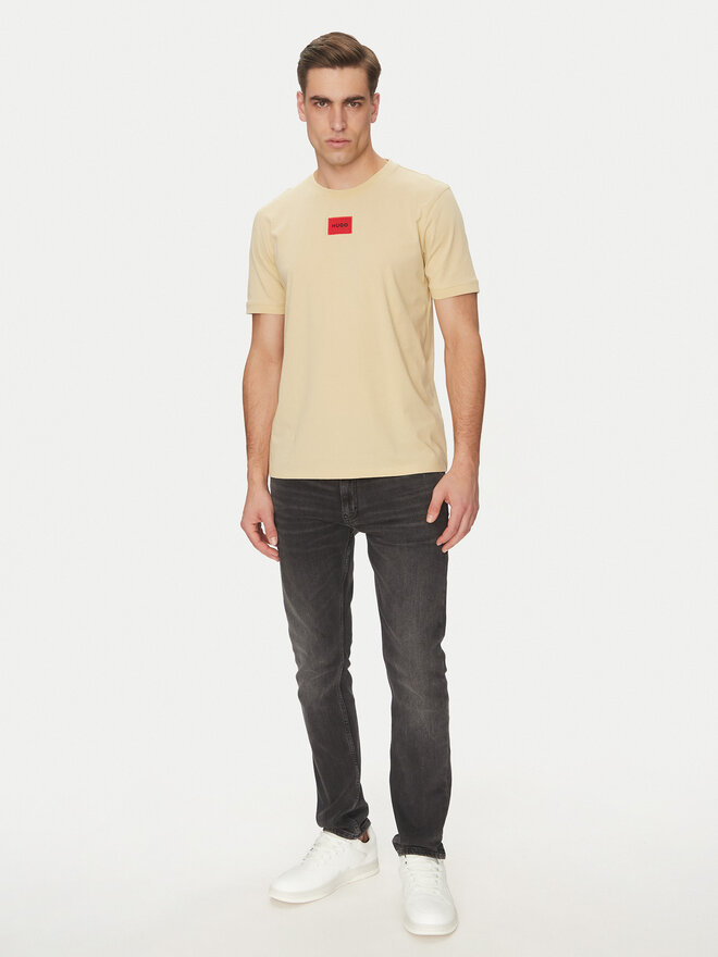 HUGO HUGO T-Shirt Diragolino212 50447978 Μπεζ Regular Fit