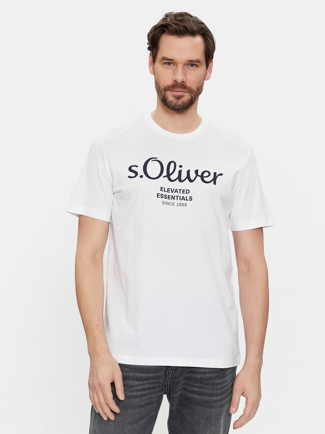 s.Oliver s.Oliver Marškinėliai 2139909 Balta Regular Fit
