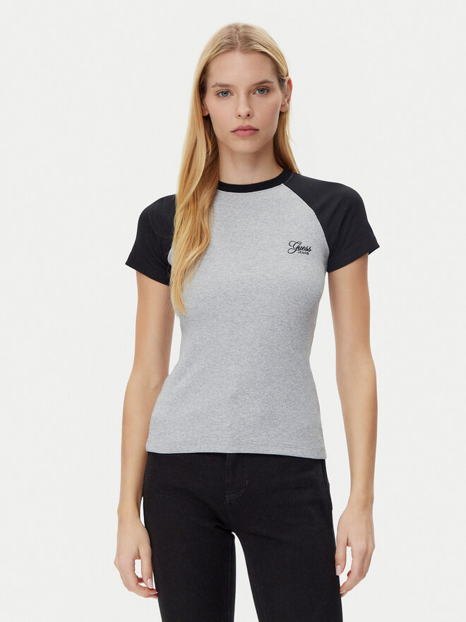 Guess Guess Marškinėliai W5GP61 KA0H1 Pilka Regular Fit